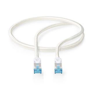 Nedis  Câble réseau CAT6a | S/FTP | RJ45 mâle | RJ45 mâle | 1.00 m | Snagless | Round | Braided / PVC | Silver | Carton avec fenêtre couverte 