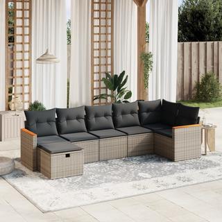 VidaXL set divano da giardino Polirattan  