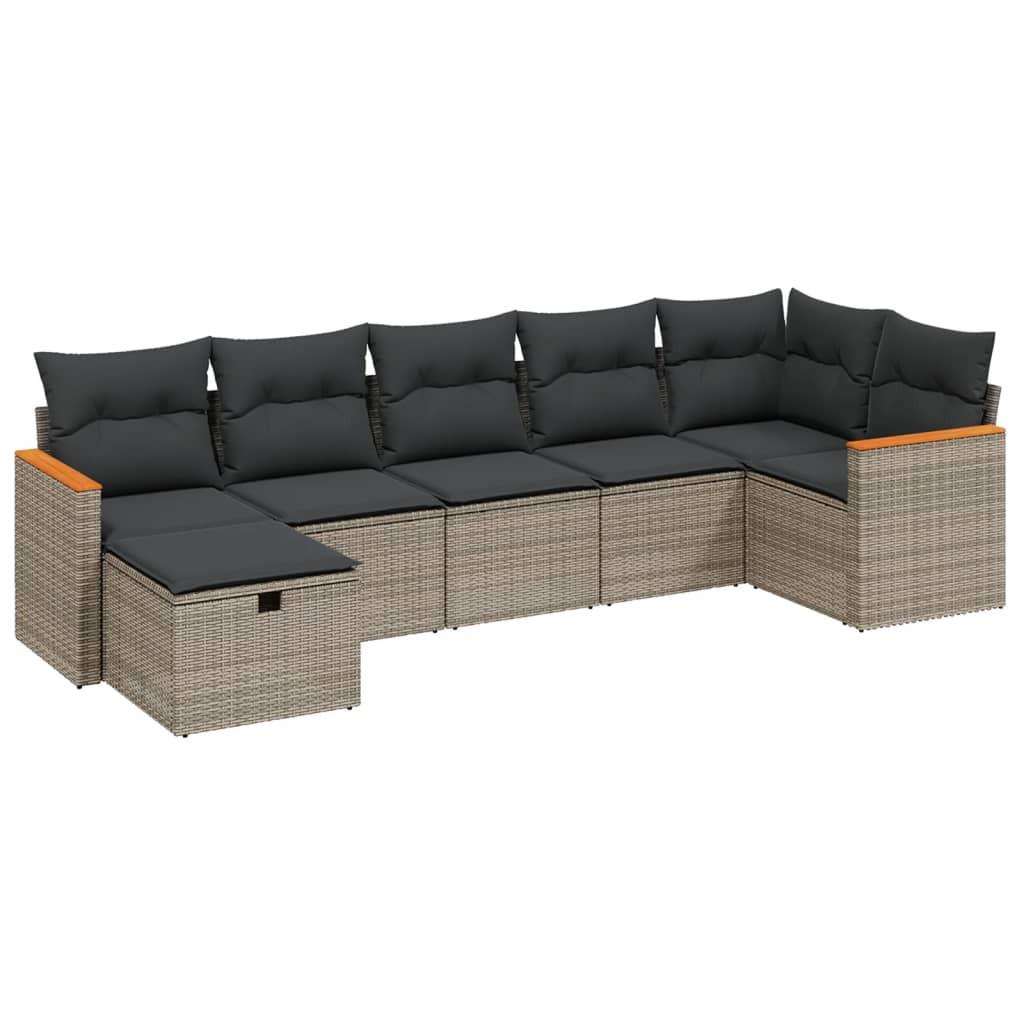 VidaXL set divano da giardino Polirattan  