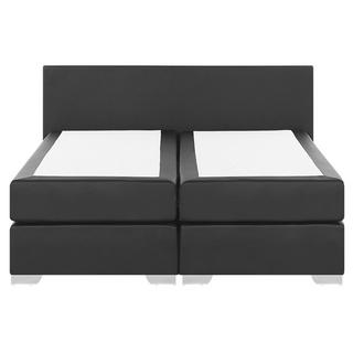 Beliani Letto boxspring en Pelle sintetica Moderno PRESIDENT  