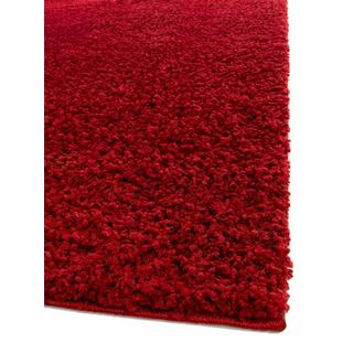 Benuta Tapis à poils longs Swirls Rouge foncé  