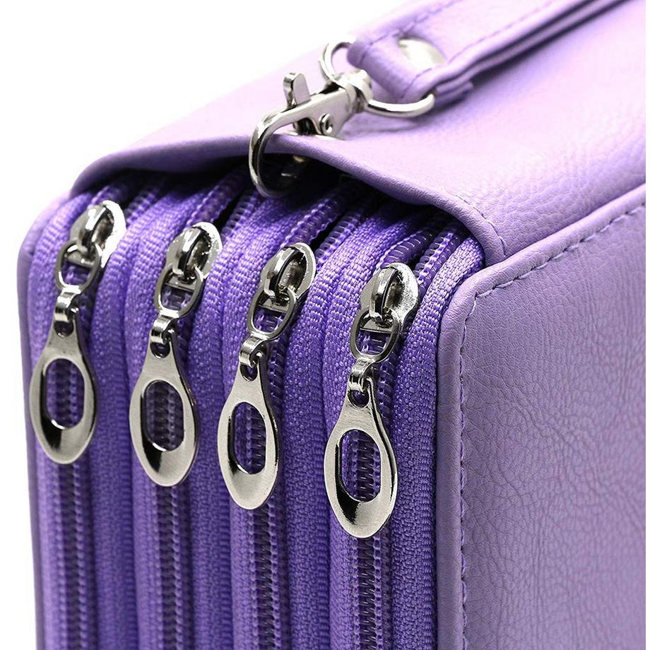 Only-bags.store  4 Schichten Buntstifte Federtasche, PU Federtasche große Kapazität mehrschichtige Federtasche Mehrzweck-Federtasche Federtasche Tasche 