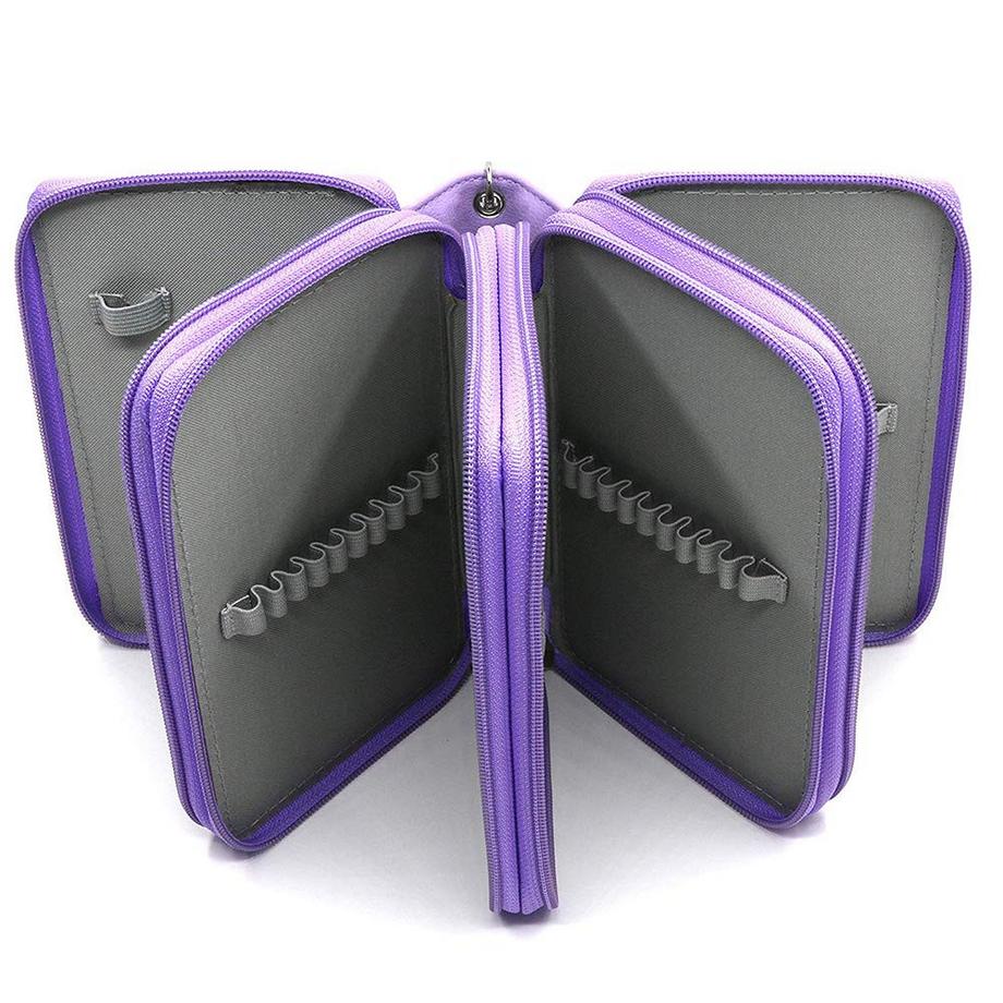 Only-bags.store  4 Schichten Buntstifte Federtasche, PU Federtasche große Kapazität mehrschichtige Federtasche Mehrzweck-Federtasche Federtasche Tasche 