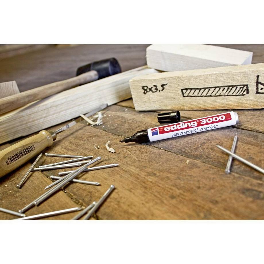 Edding Permanent Marker 3000, assortiert Box à 10 Stück farbig sortiert  