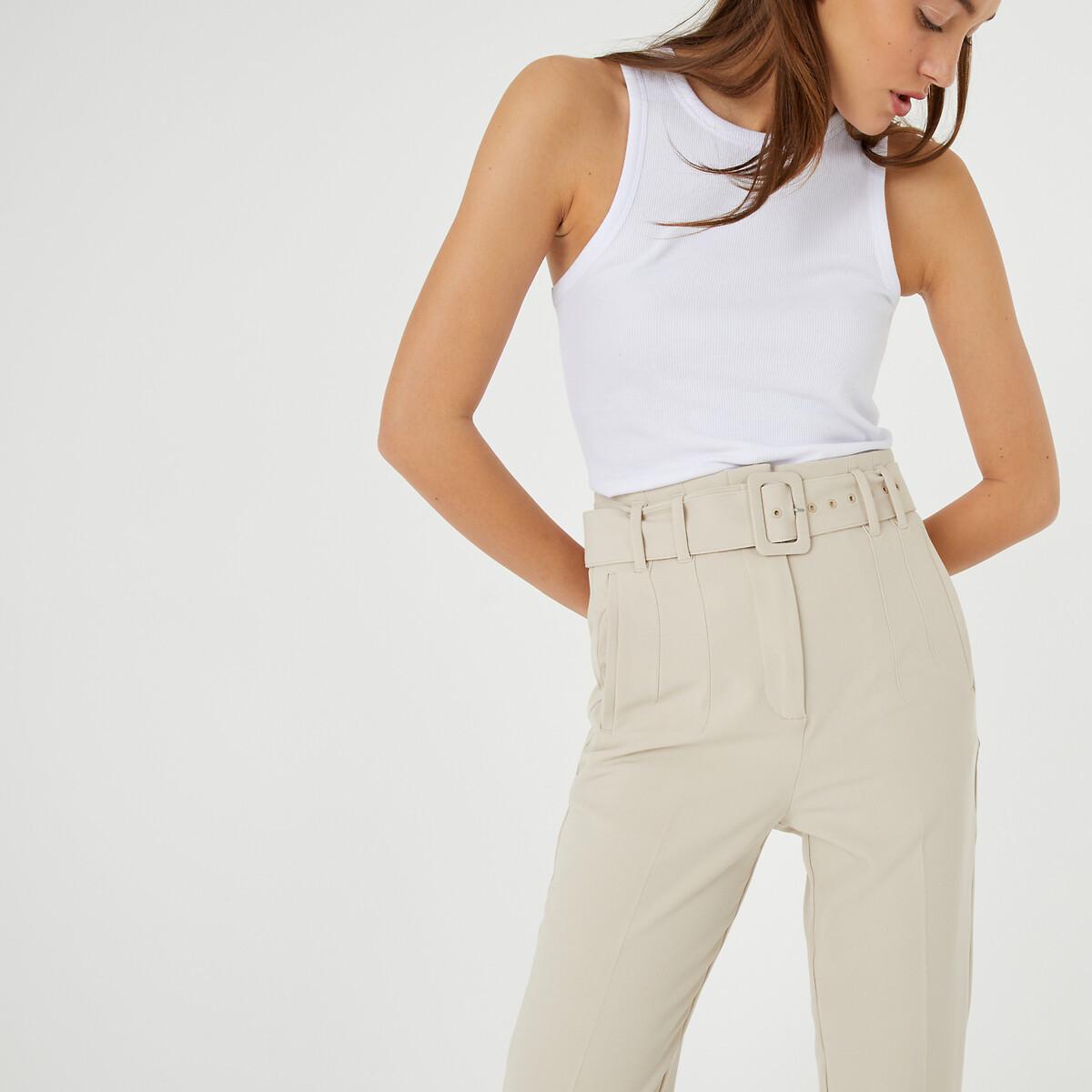 La Redoute Collections  Röhrenhose mit Gürtel 