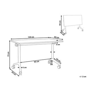 Beliani Bureau pliable en Acier Moderne CAVI  