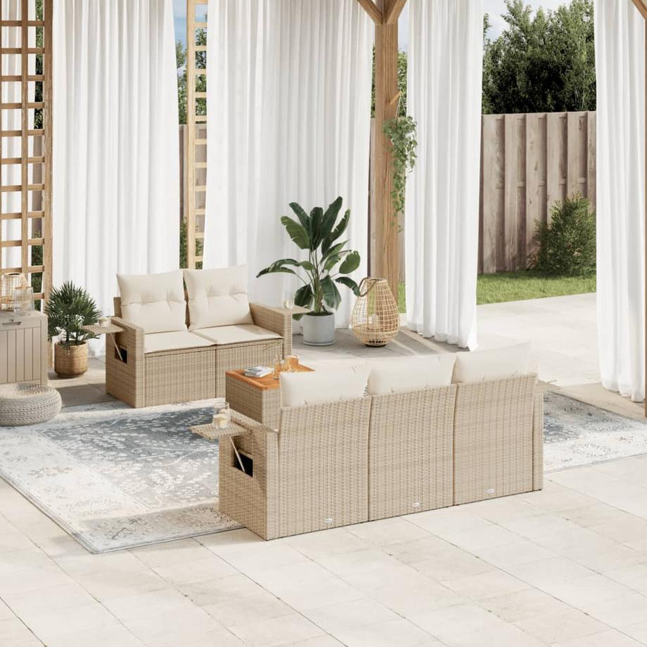 VidaXL set divano da giardino Polirattan  