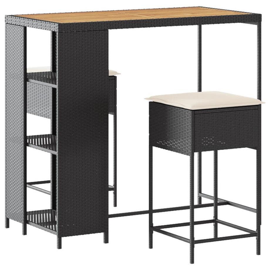 VidaXL set bar da giardino Polirattan  