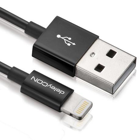 deleyCON  deleyCON USB - Lightning 1 m Noir 