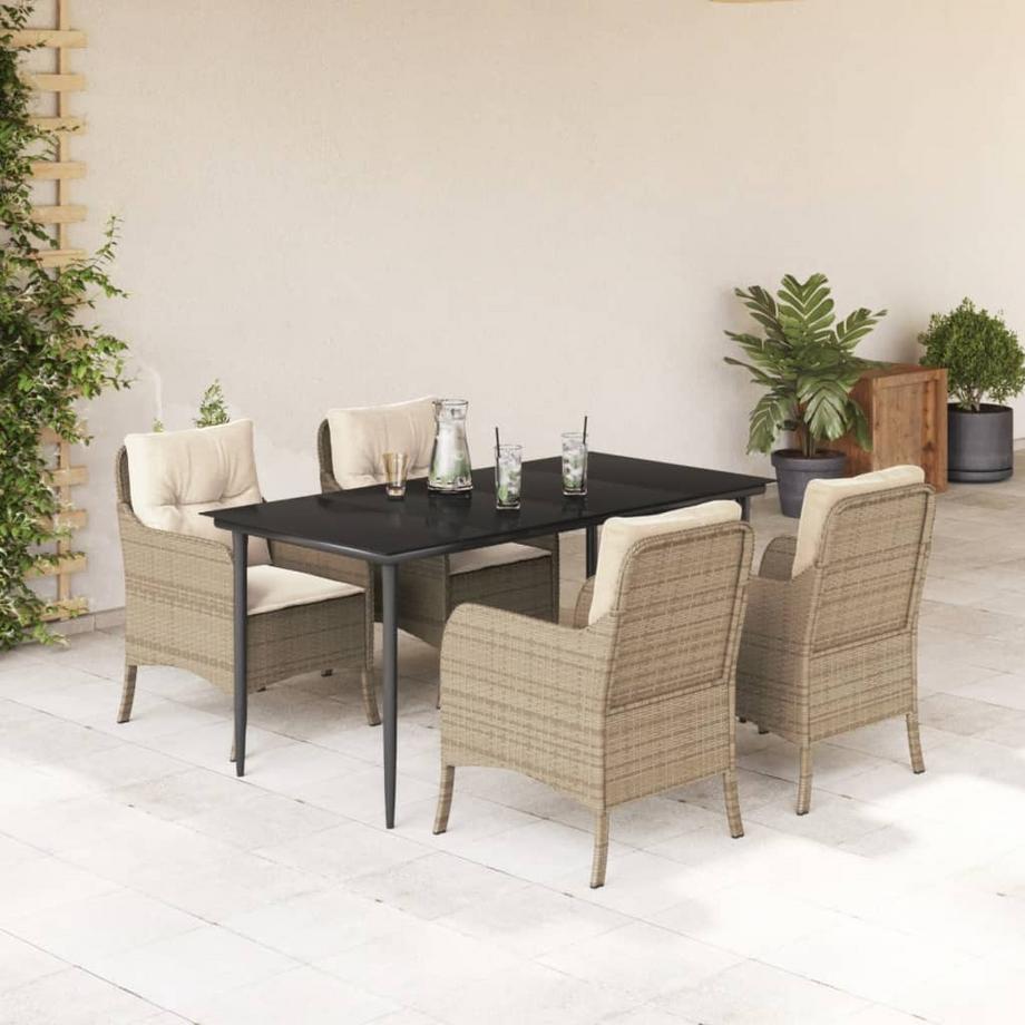 VidaXL set da pranzo da giardino Polirattan  