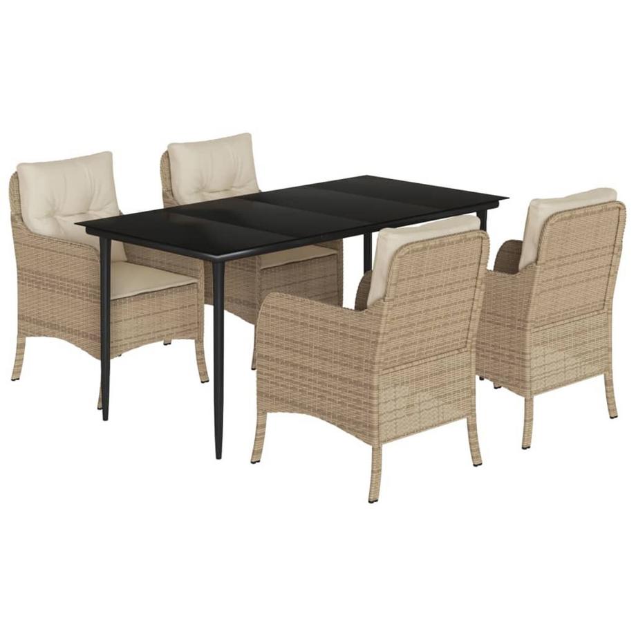 set da pranzo da giardino Polirattan