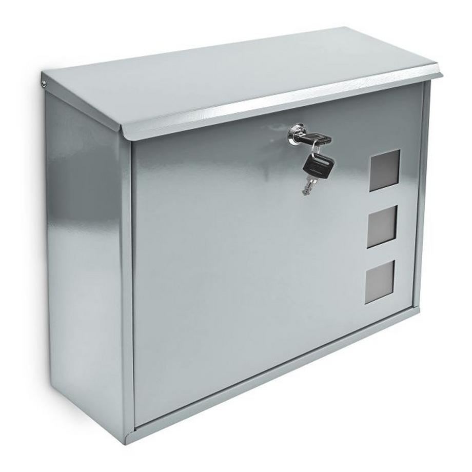 B2X  Briefkasten Metall mit 3 Sichtfenstern 