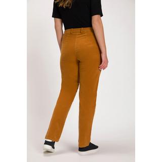 Ulla Popken  Pantalon en velours côtelé Mony, taille confortable, poches zippées 