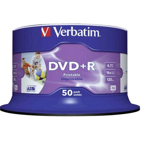 Verbatim  16x DVD+R Printable 50er Spindel 