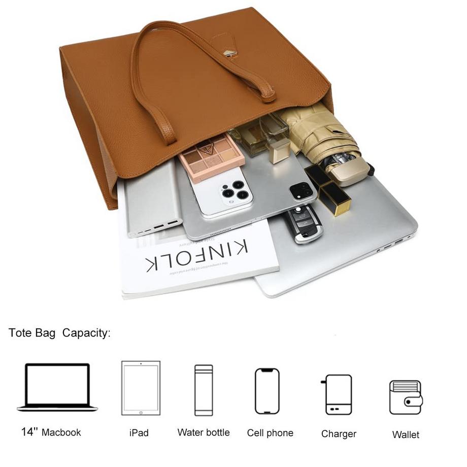 Only-bags.store Grosse Shopper Tasche mit Reissverschluss für Arbeit und Freizeit  