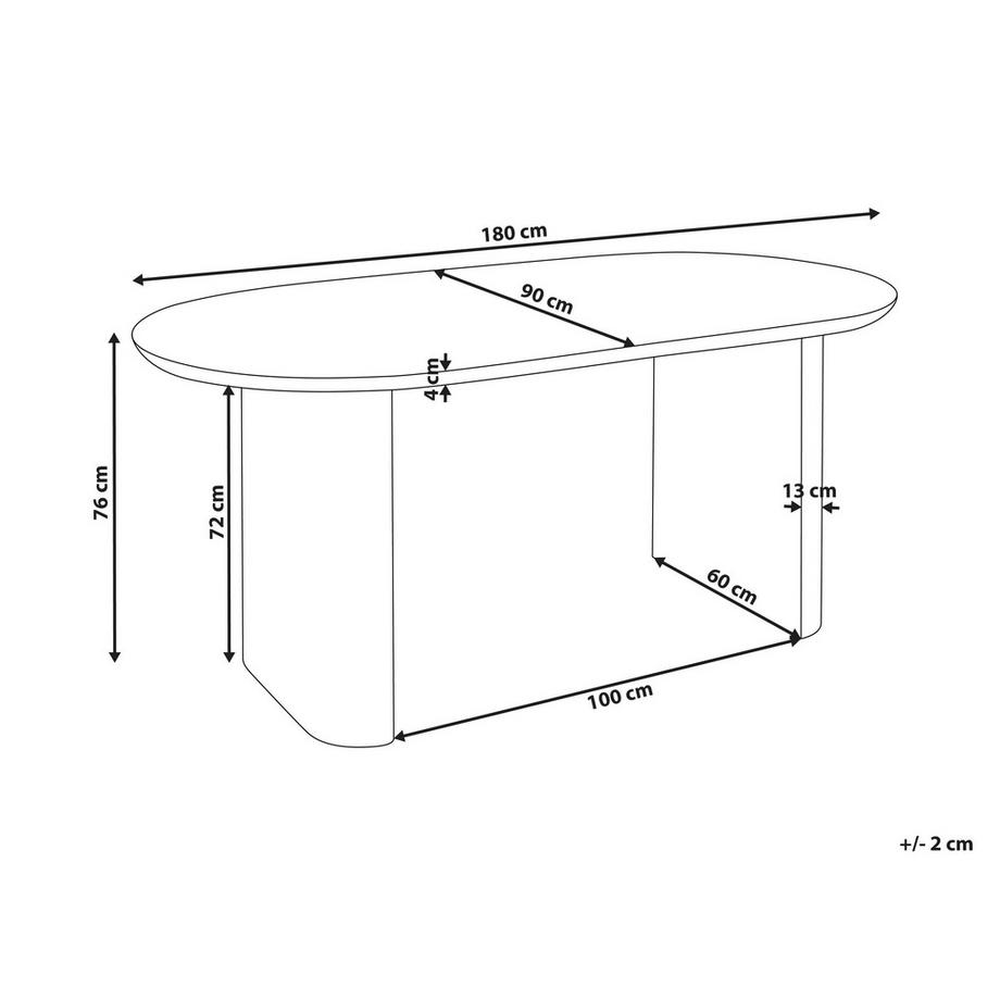 Beliani Table de repas en MDF Moderne MOBERLY  