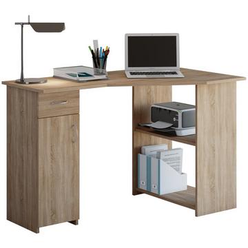 Holz Eckschreibtisch Winkeltisch Schreibtisch Computertisch Schublade Linzia