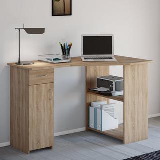 VCM Bureau d'angle en bois Bureau informatique Tiroir Linzia Bureau d'angle en bois Bureau informatique Tiroir Linzia  