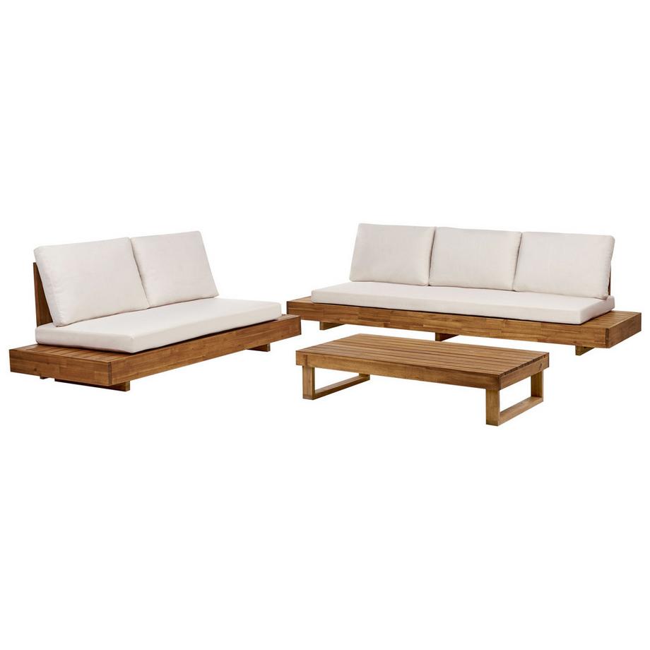 Lounge Set mit Tisch aus zertifiziertes Akazienholz  MARETTIMO
