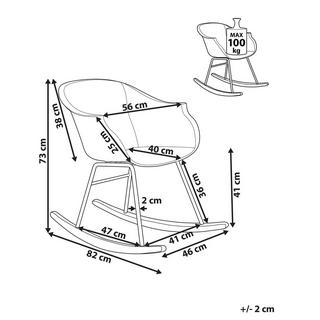 Beliani Fauteuil à bascule en Polypropylène Traditionnel HARMONY  