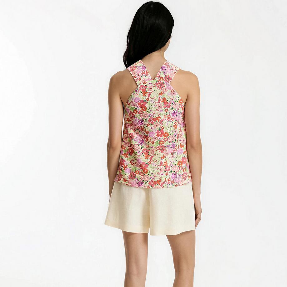 La Redoute Collections Blumenprint Top mit gekreuzten Trägern  
