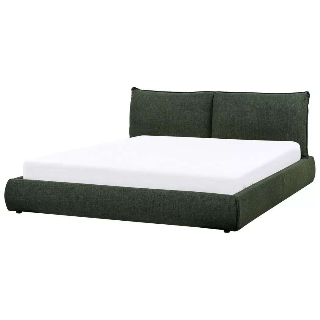 Beliani - Wasserbett aus Stoff  VINAY, Waldgrün