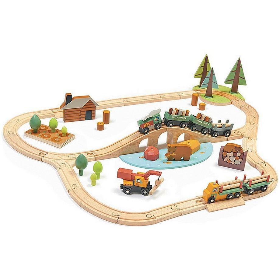 Tender Leaf Toys  Eisenbahn Wald mit Zubehör 