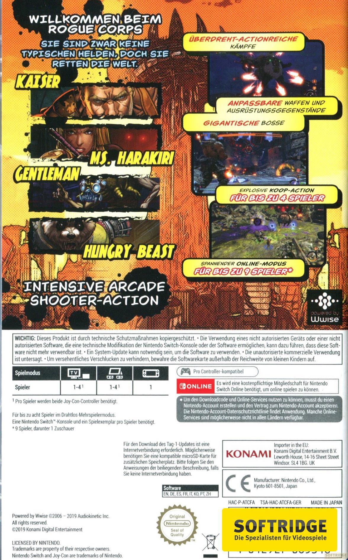 KONAMI  Contra: Rogue Corps 