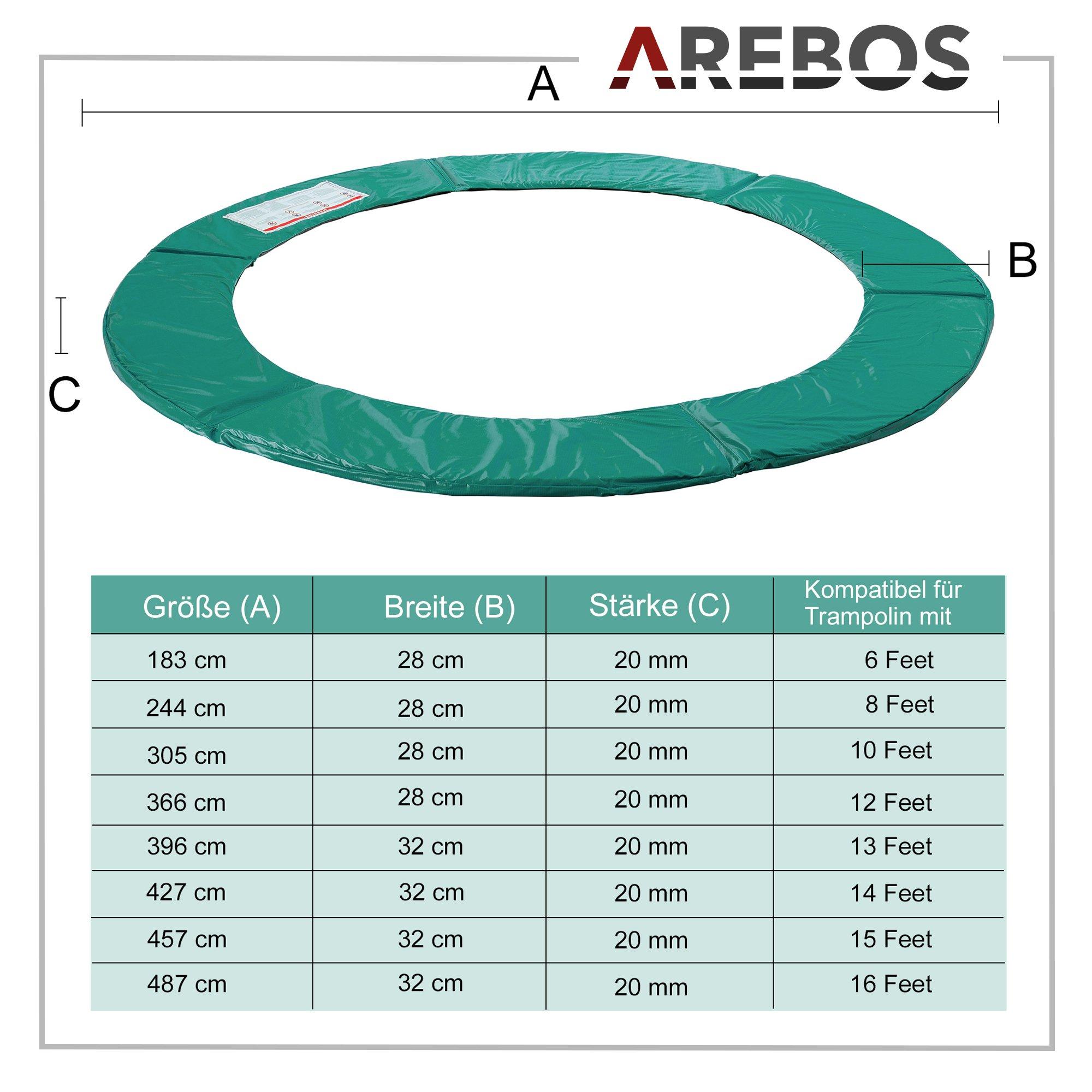 Arebos  Protection des bords du trampoline 