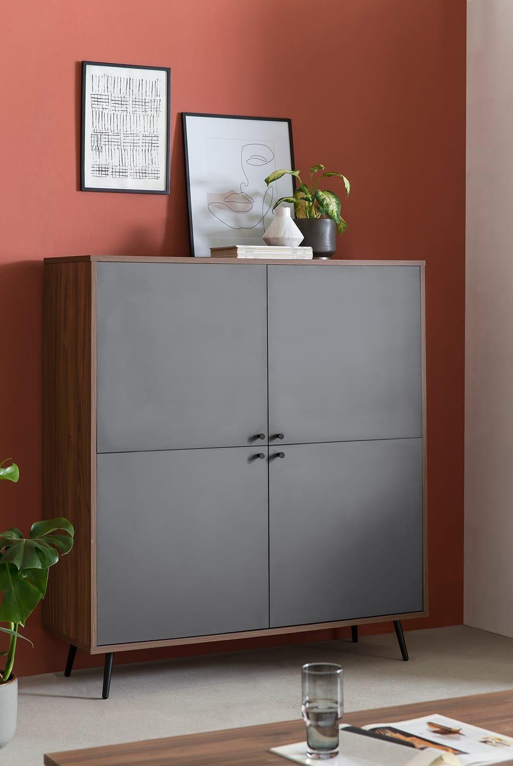 mutoni Highboard Walnuss 118x40x134  