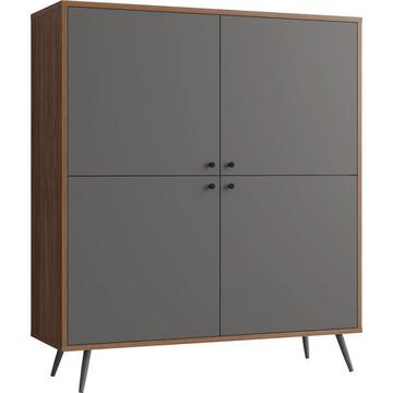 Credenza noce 118x40x134 grigio