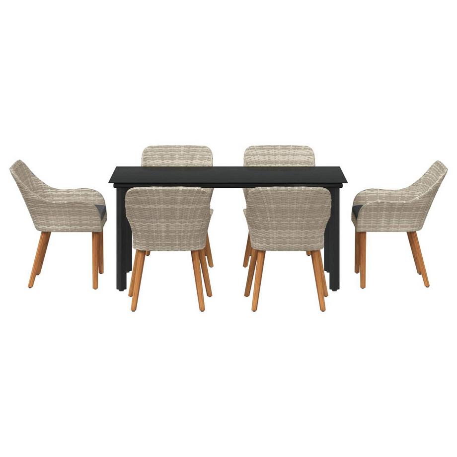 VidaXL Set da Pranzo per Giardino Polyrattan  