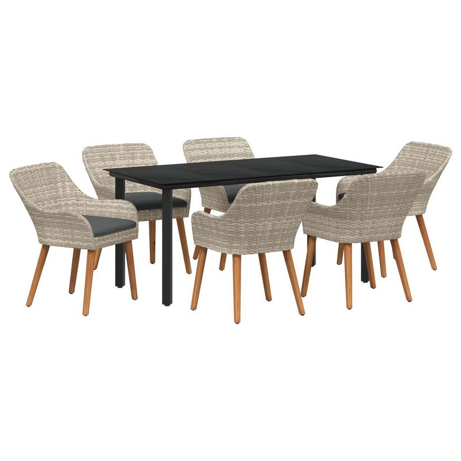 Set da Pranzo per Giardino Polyrattan