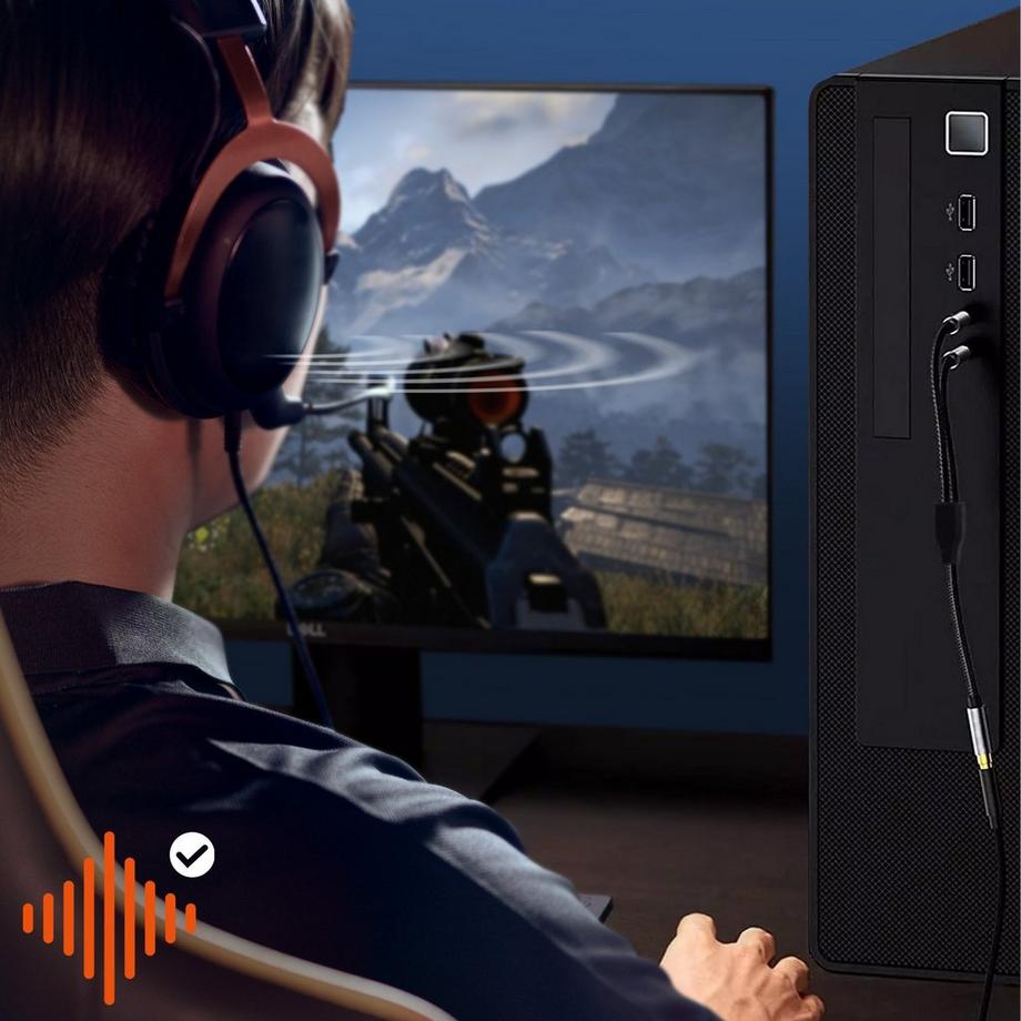 Avizar  Adaptateur Jack 3.5mm Audio et Casque 