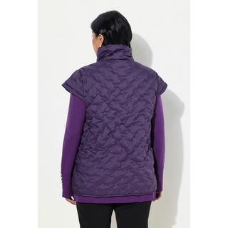 Ulla Popken Steppweste Stehkragen Cupärmel Seiten-Druckknöpfe  