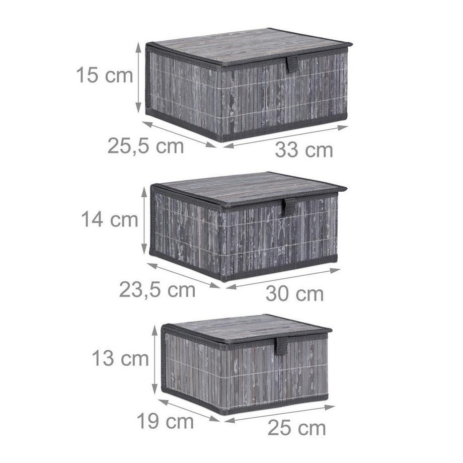 B2X Cestini portaoggetti - set da 3  