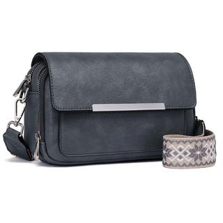 Only-bags.store Vegane Leder Crossbody Bag mit verstellbarem abnehmbarem breitem Riemen  