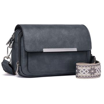 Handy Umhängetasche, Vegan Leder Crossbody Bag Umhängetasche mit verstellbarem abnehmbarem breitem Riemen