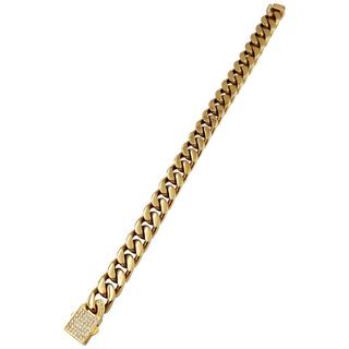 HEBE JEWELS  Bracciale stile cubano con zirconi 