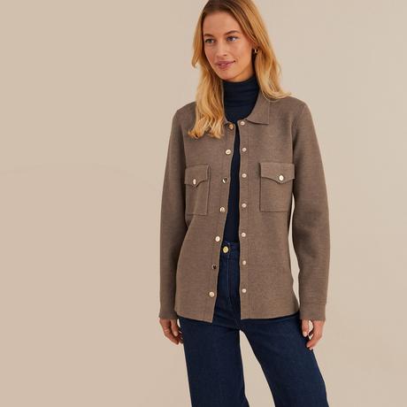 La Redoute Collections  Overshirt aus Strick mit langen Ärmeln 