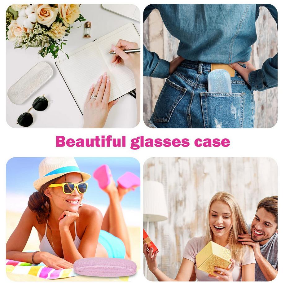Only-bags.store 3 Pièces Etui à Lunettes Rigide Résistant aux Rayures Portable Etui à Lunettes de Soleil  