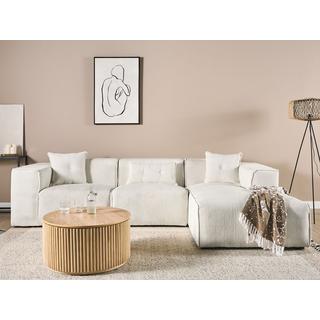 Beliani Ecksofa aus Cord Modern DOLVA  