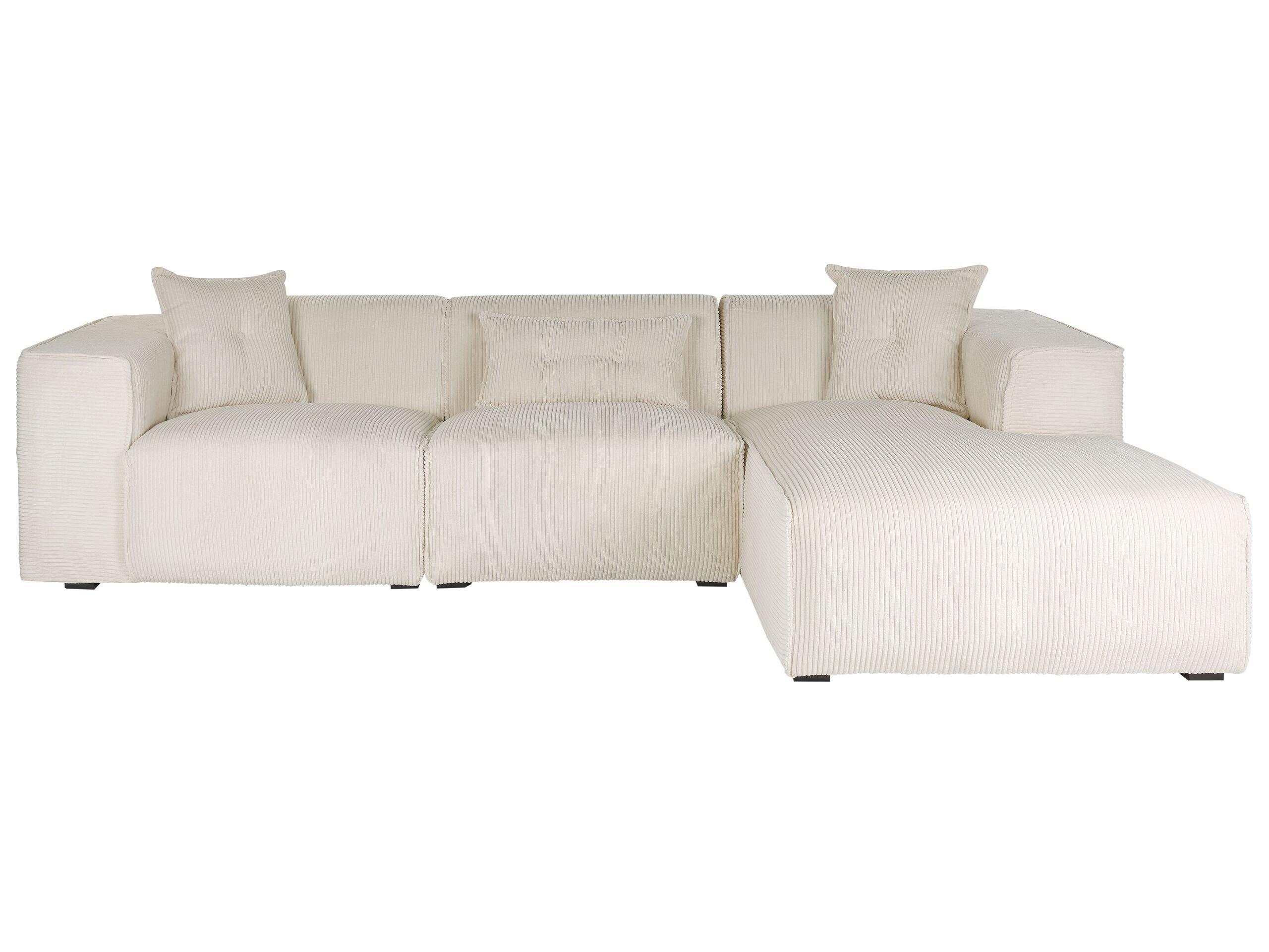 Beliani Ecksofa aus Cord Modern DOLVA  