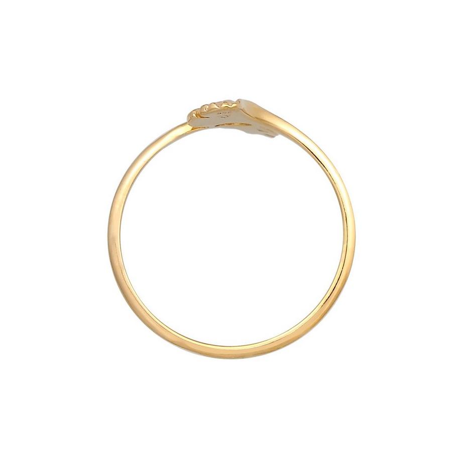 Elli  Bague Femmes Ginkgo Feuille Nature Ouvert Réglable En Or Jaune 375 