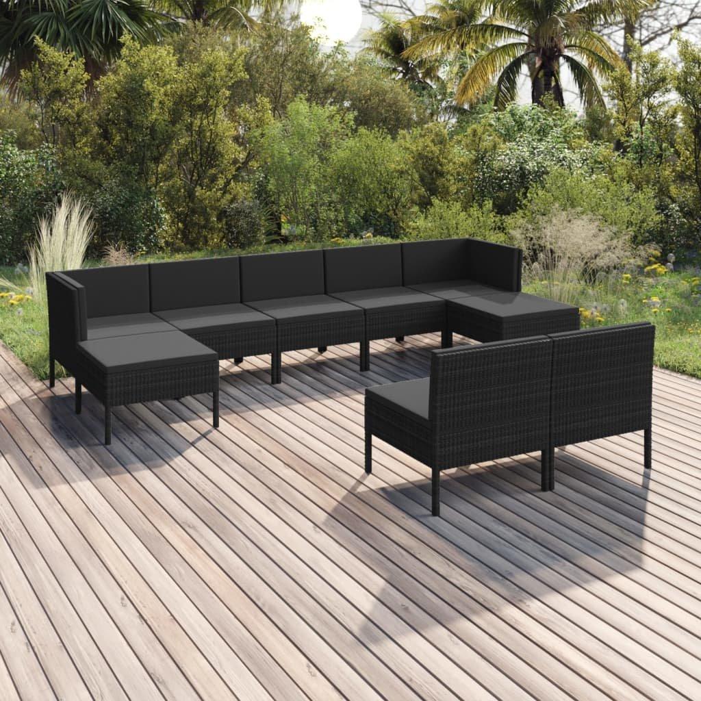 VidaXL Salon de jardin rotin synthétique  