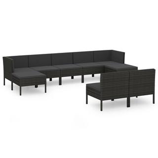 VidaXL Garten-sofagarnitur poly-rattan  