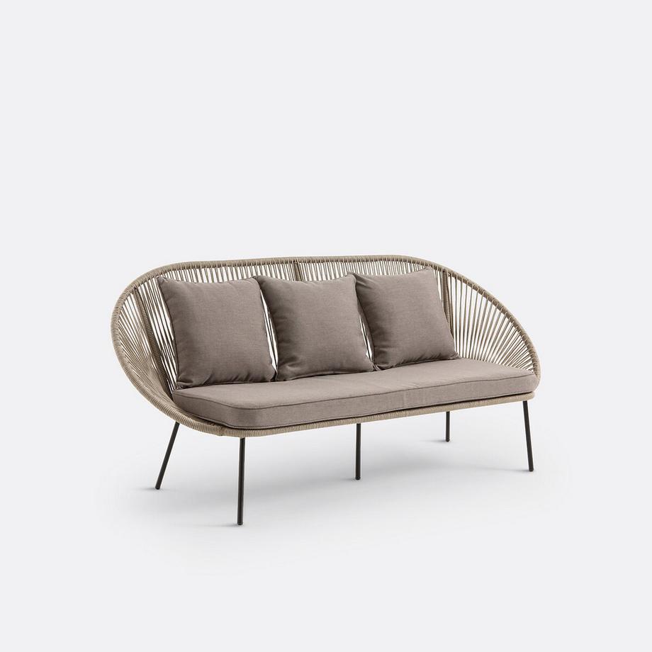 Outdoor-Sofa Jiraya für 3 Personen