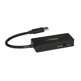 STARTECH  Hub USB 3.0 a 4 porte - Mini Hub USB con porta di ricarica - Include Adattatore di Alimentazione 