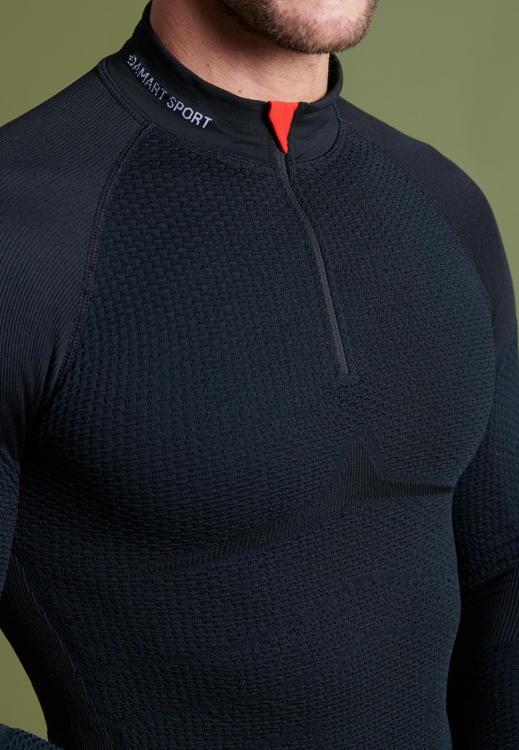 Damart Energy Thermolactyl T-Shirt Collo Zip Grado di Calore 4  