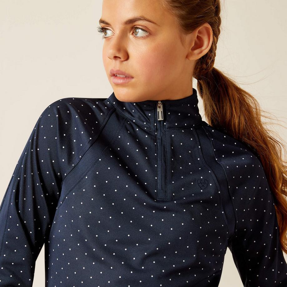 Ariat  t-shirt manches longues 1/4 zip fille sunstopper 3.0 